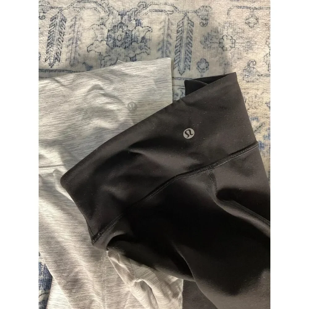 Lululemon Women's Black and Grey Leggings